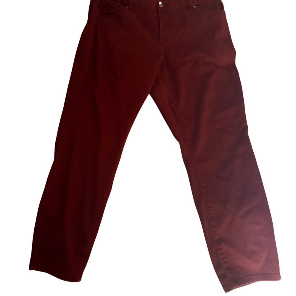d. jeans Women's Skinny Jeans in Deep Burgundy